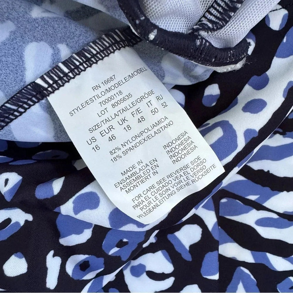 Swim Solutions Plus Size Underwire Bust Support Tankini Top Swimsuit Size 16 NWT - Picture 7 of 12